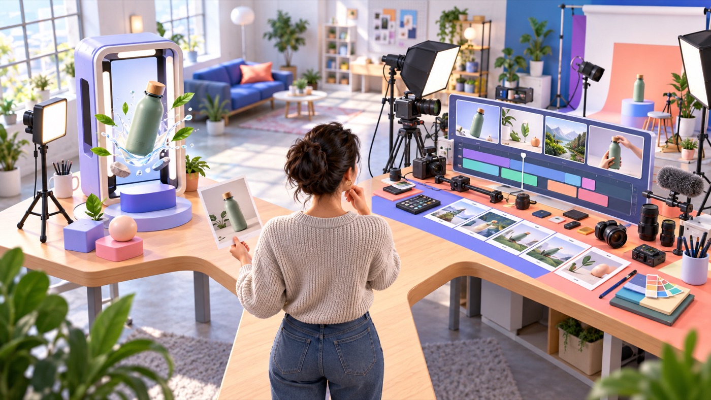 Ecommerce marketer comparing a focused 3D breakout generator with a broad video production and editing suite