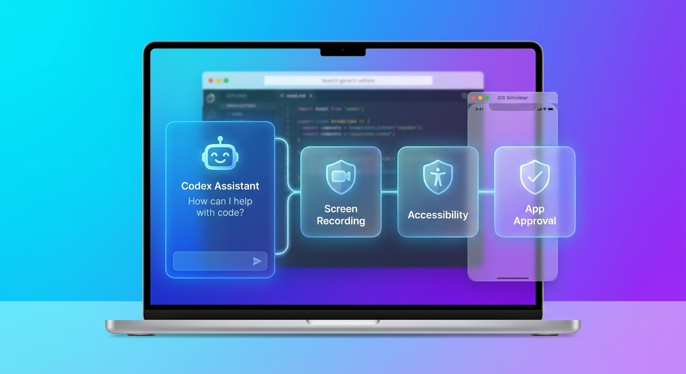 Codex Computer Use permission dashboard with Screen Recording Accessibility and app approval shields