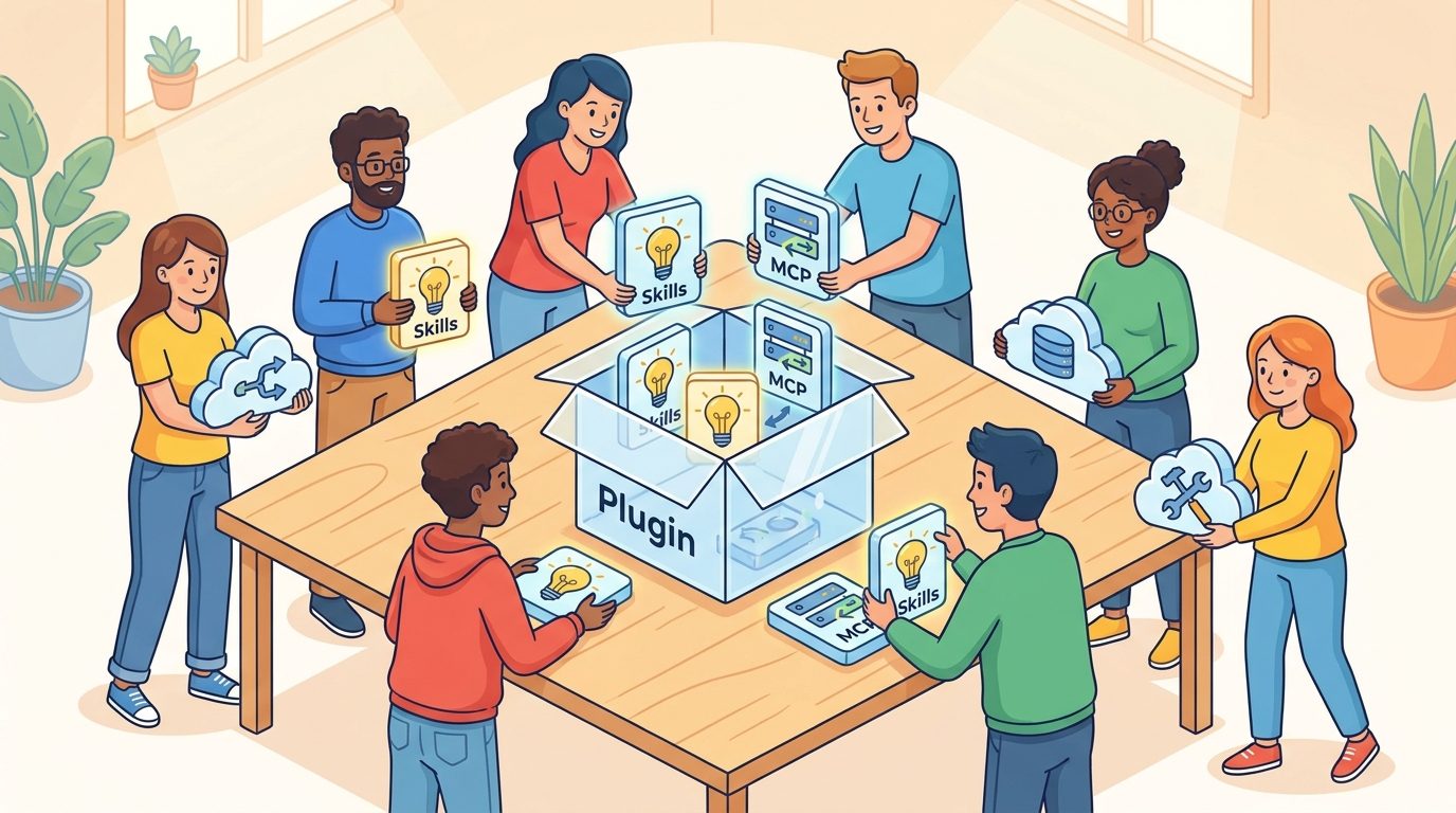 Cartoon developers packaging Google Agent Skills, MCP servers, and data connectors into a portable agent plugin workflow